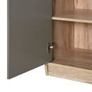 Mobile Sottolavello da Bagno 2 Ante 60x30x60 cm  Grigio e Rovere