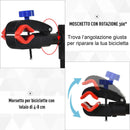Cavalletto Supporto per Bicicletta in Ferro e PP 84x84x180 cm  Nero