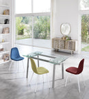 Tavolo Allungabile 140/200x80x76 cm in Vetro Temperato Tommy Trasparente