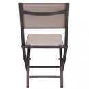 Sedia da Giardino Georgia Pieghevole 58x46x85 h cm in Textilene Taupe