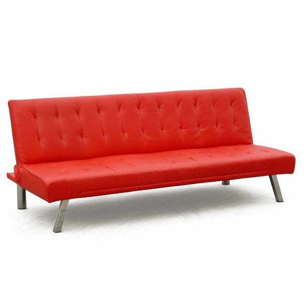 Canapé convertible 175x80x73 cm en simili cuir rouge online