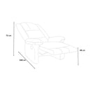 Poltrona Relax Reclinabile Manuale 89x100x100 cm in Tessuto Nero