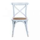 Sedia Cross 46x42x87 cm  in Legno Bianco