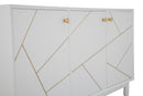 Mobile Luxy 120x45x75 cm in Legno e MDF e in Ferro Bianco e Oro