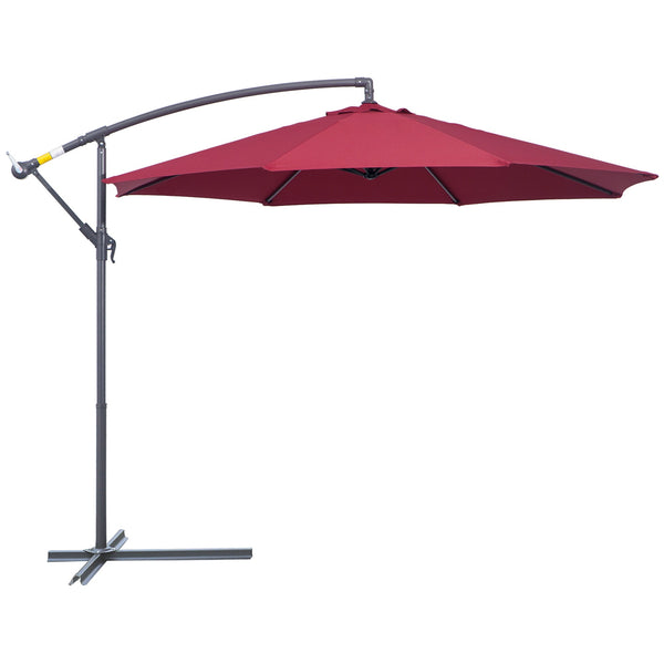 Parasol de jardin métal décentralisé Ø3x2,6m Bordeaux prezzo