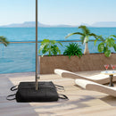 Base per Ombrellone 50x25x18 cm a Sacco Riempibile con 50 kg di Sabbia in Plastica e Tessuto Oxford Nero  