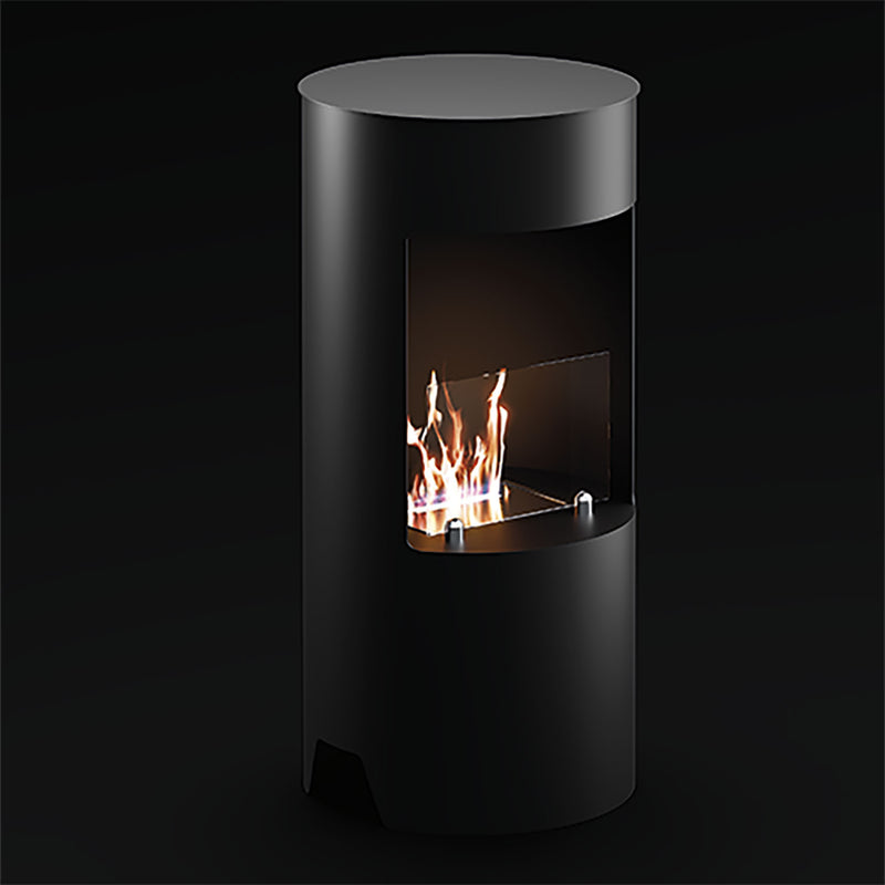 Camino a Bioetanolo da Pavimento Ø45x95 cm 2500W 1,2L Cortina Nero 