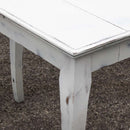 Consolle Allungabile in Legno H77x45x92/305cm Bassano Shabby Chic Bianca Classica