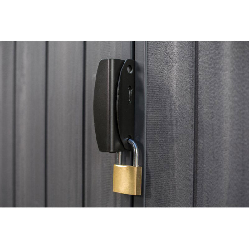 Casetta da Giardino Porta Attrezzi 125,8x184,5x205,1 cm in Resina Keter Darwin 4x6 Grigia