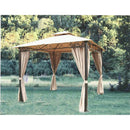 Gazebo da Giardino 3x4m in Acciaio Texas Marrone
