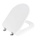Copriwater Universale 35,3x43,3 cm in MDF Cerniere in Metallo Cromato Clodia Bianco Lucido