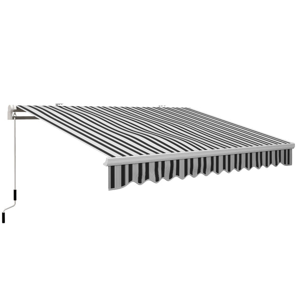 online Tenda da Sole a Bracci 395x245 cm Avvolgibile a Manovella Blu e Bianco