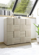 Credenza 2 Ante 120x42x110 cm in Legno TFT Chequers Rovere Samoa