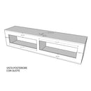 Mobile Pensile TV con Anta a Ribalta e Foro Passacavi 173,6x40x39,5 cm Quercia Naturale