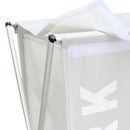 Cesto Portabiancheria 63x42x320 cm Richiudibile in Alluminio Grigio Chiaro