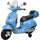 Piaggio Vespa GTS Électrique 12V avec Top Case pour Enfants Bleu