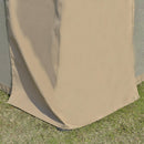 Gazebo da Giardino 3x3m con Zanzariera in Metallo Cachi