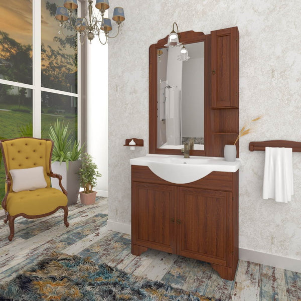Meuble de salle de bain Albano en noyer rustique 87x50,5x191 H cm online
