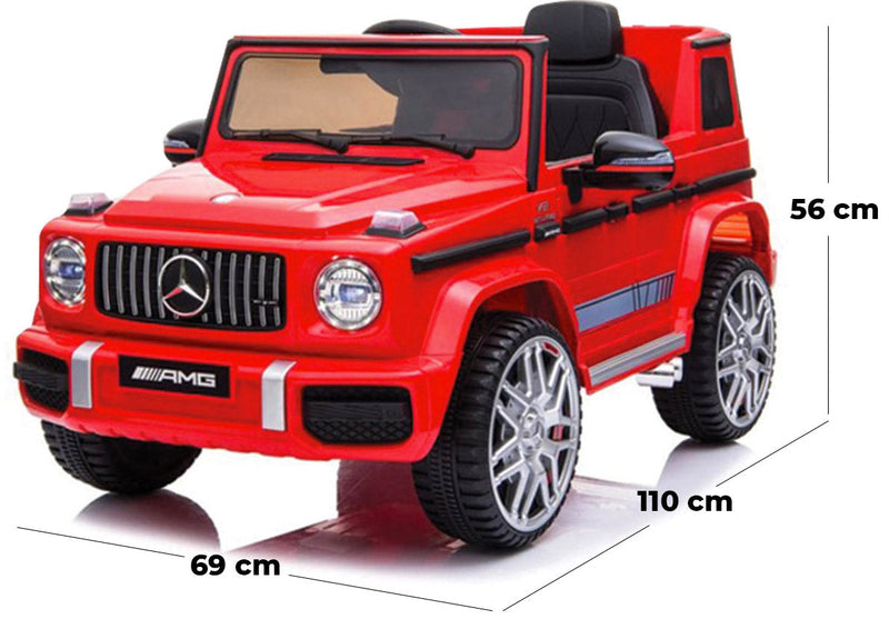 Macchina Elettrica per Bambini 12V con Licenza Mercedes G63 AMG Fuoristrada Rossa