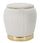 Conteneur Puff Paris Ø43x43 cm en Bois Éponge et Polyester Crème et Doré
