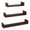 Lot de 3 étagères murales 60-50-40x15,5x8 cm en fibre de bois magnétique Wengè