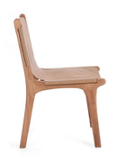 Set 2 Sedie 46x59x85 cm Caroline in Pelle Tortora