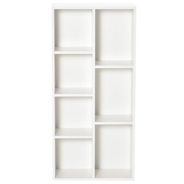Libreria Moderna a Cubi con 7 Ripiani 50x24x106 cm in Legno Truciolato Bianca prezzo