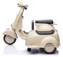 Piaggio Vespa con Sidecar Small Elettrica 6V per Bambini Crema