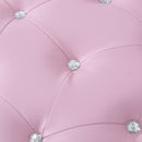 Poltroncina Imbottita per Bambini 58x40,5x49 cm con Poggiapiedi Rosa