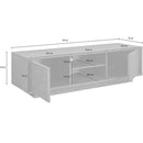 Porta TV Rock 2 ante effetto marmo bianco 139x43x44h