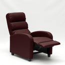 Poltrona Relax Reclinabile Manuale 69x91x102 cm in Similpelle Bordeaux