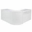 Set 3 Banconi Angolari da Negozio con Mensole e Vetrina Bianco Brillante