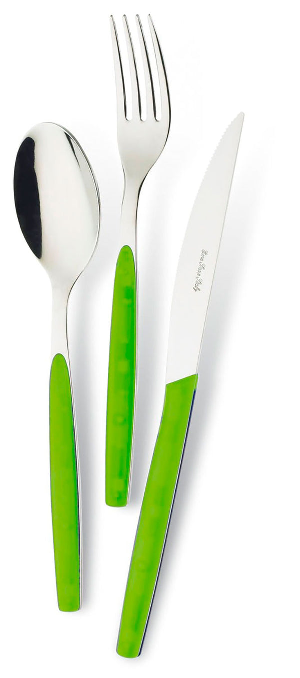 online Servizio Set di Posate 24 pezzi in Acciaio Inox Eme Dream Verde 69