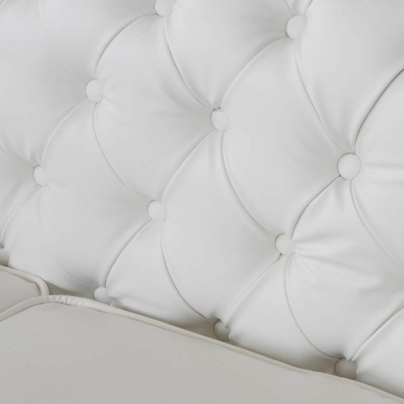 Divano 2 Posti 170x81x77 cm in Similpelle Bianco