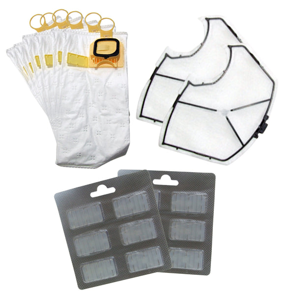 online Kit Pièces Détachées 12 Sachets 2 Filtres Moteur 12 Parfums Compatibles Kobold VK140 VK150