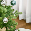 Albero di Natale Artificiale H228 cm 2056 Rami Decorato con Base in Metallo Verde