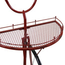 Mensola d’Arredo a Forma di Bicicletta 64x33/38xh81/115 cm in Metallo Rosso
