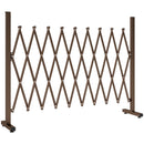 Recinzione per Giardino 250x31x103,5 cm a Larghezza Regolabile in Metallo e Alluminio Marrone      