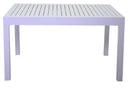 Tavolo da Giardino Allungabile 135/270x90x75 cm in Alluminio Cleveland Bianco
