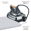 Asse da Stiro Salvaspazio Relax Profi 123x39 cm Ripiano Sottostante Gambe Triple Altezza Regolabile in Acciaio