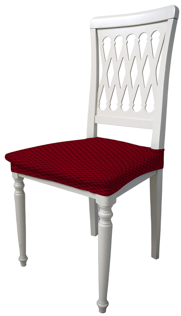 sconto Lot de 2 Housses de Chaise Stretch en Polyester Fashion Bordeaux