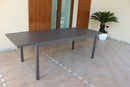 Tavolo Formentera 200/300x100x74 h cm in Alluminio Taupe