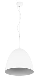 Lampada a Sospensione da Interno Attacco E27 in Metallo Bianco Opaco