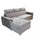 Canapé-lit Derrick 234x148x84 cm en tissu gris tourterelle