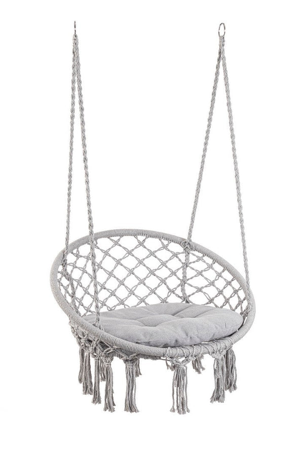 Amaca Sedia Sospesa da Giardino Ø80x130 cm in Poli-Cotone Javier Grigio acquista