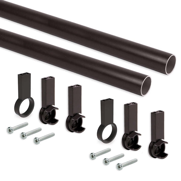 prezzo Lot de 2 cintres pour armoires rondes 140 cm en aluminium Emuca Moka