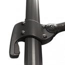 Ombrellone da Giardino Nettuno Lux Decentrato 3x3 m in Alluminio Nero Telo Tortora