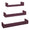Lot de 3 Etagères Murales 60-50-40x15,5x8 cm en Fibre de Bois Magnétique Violet Aubergine