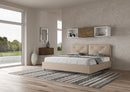 Letto Matrimoniale Imbottito in Similpelle Appia Large Tortora Varie Misure