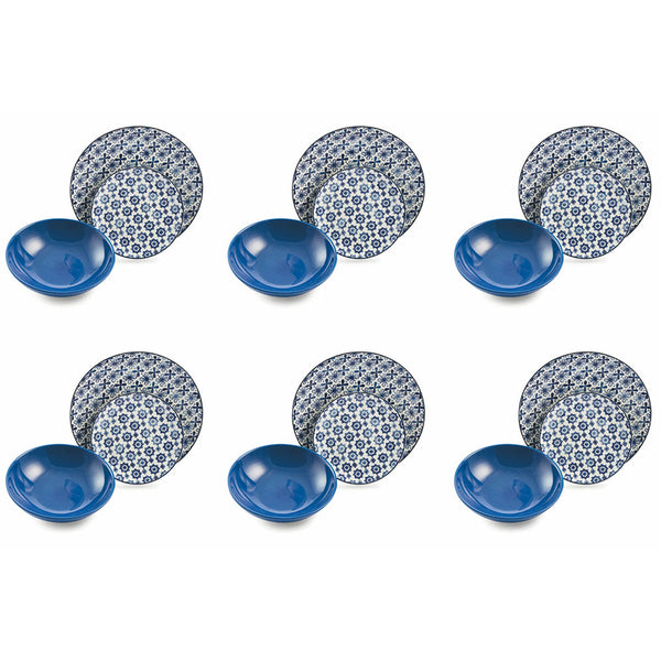 prezzo Service de table 18 pièces en porcelaine et grès VdE Tivoli 1996 Azul